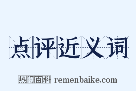 点评近义词是什么意思的图片